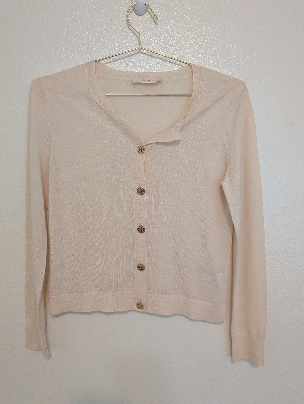 Tory Burch merino Wool Cream Cardigan Medium